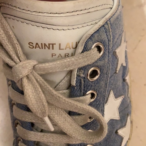 Yves Saint Laurent court star denim sneakers - Picture 2 of 5